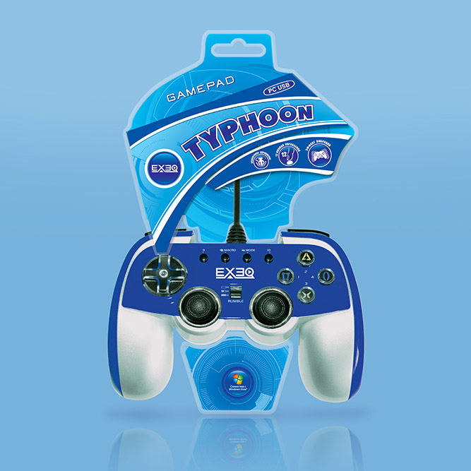 Дизайн упаковки геймпада Typhoon